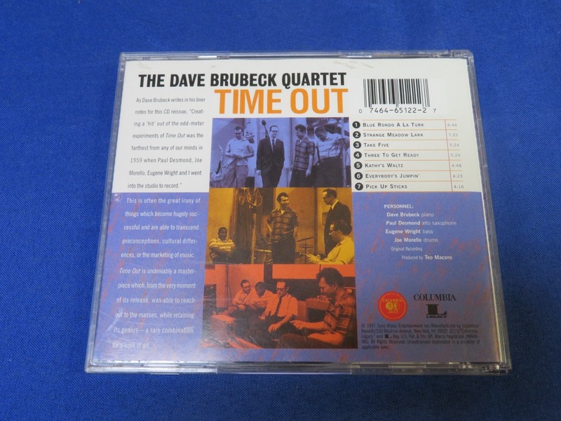 Time Out (Remastered) by Brubeck, Dave (CD, 1997, Columbia) gallery