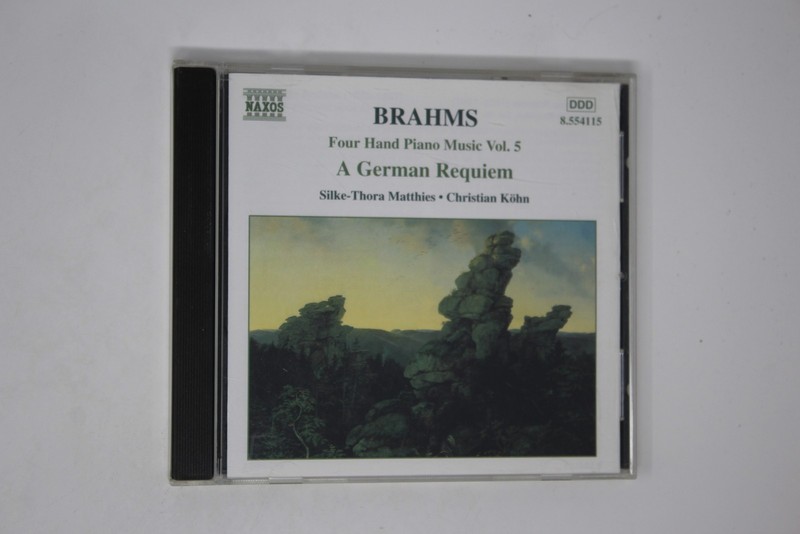 Brahms Four Hand Piano Music Vol 5 a German Requiem Naxos CD