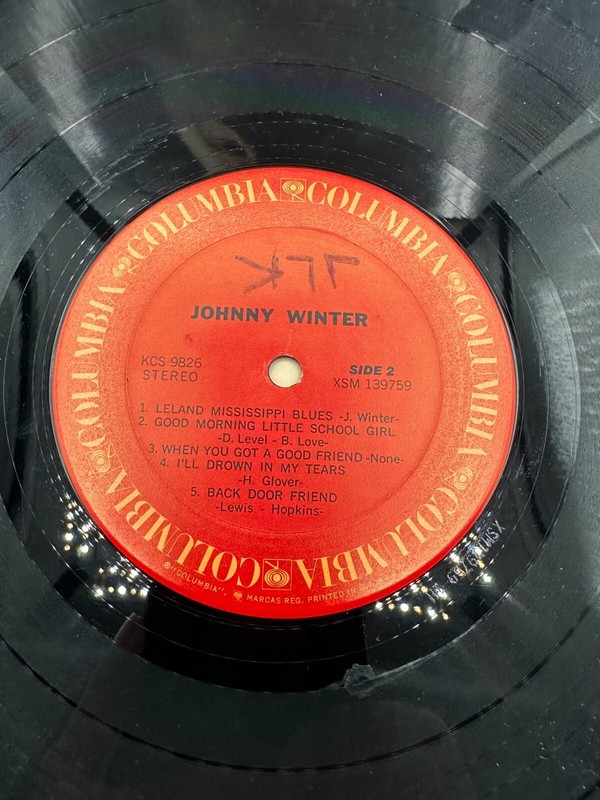 Johnny Winter - Self Titled, 1969 S/T LP, Columbia – CS 9826 2-Eye gallery