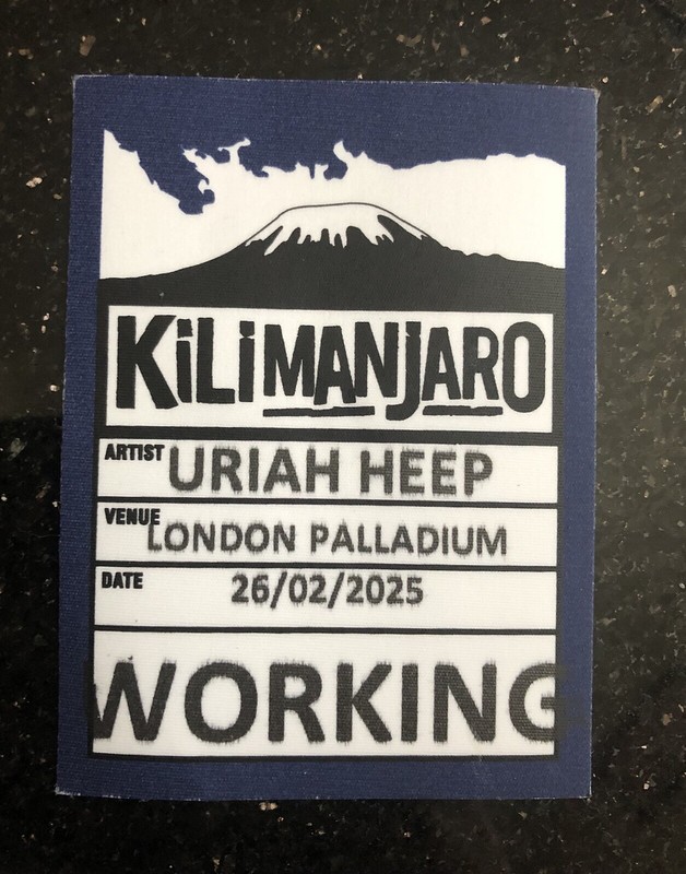 URIAH HEEP STICKY BACK WORKING PASS. London Palladium 26/02/2024 FREE UK POST