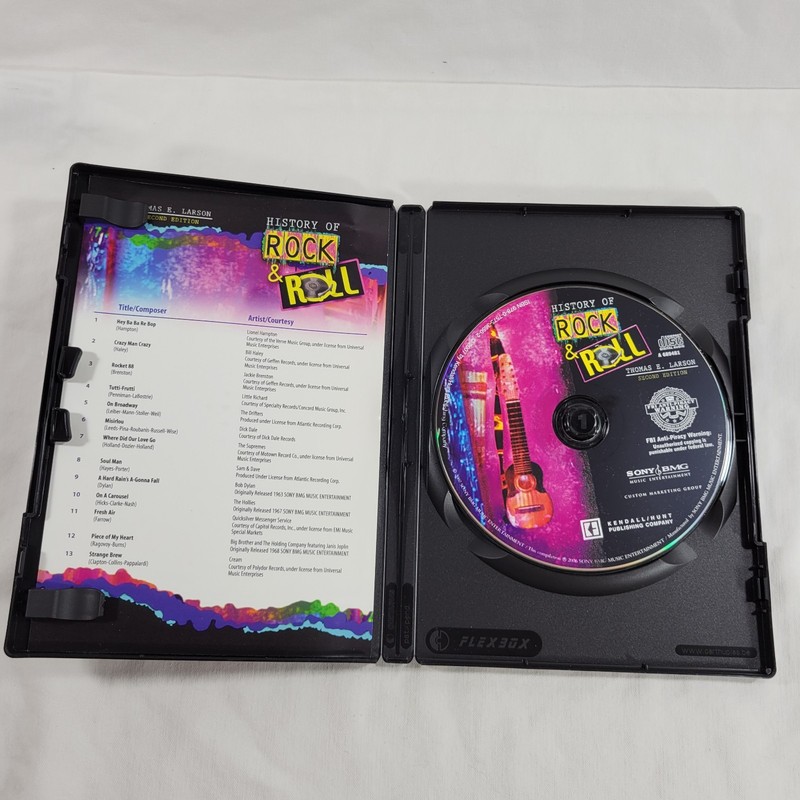 History of Rock & Roll CD 2nd Edition Thomas Larson 2007 Sony Music USED gallery