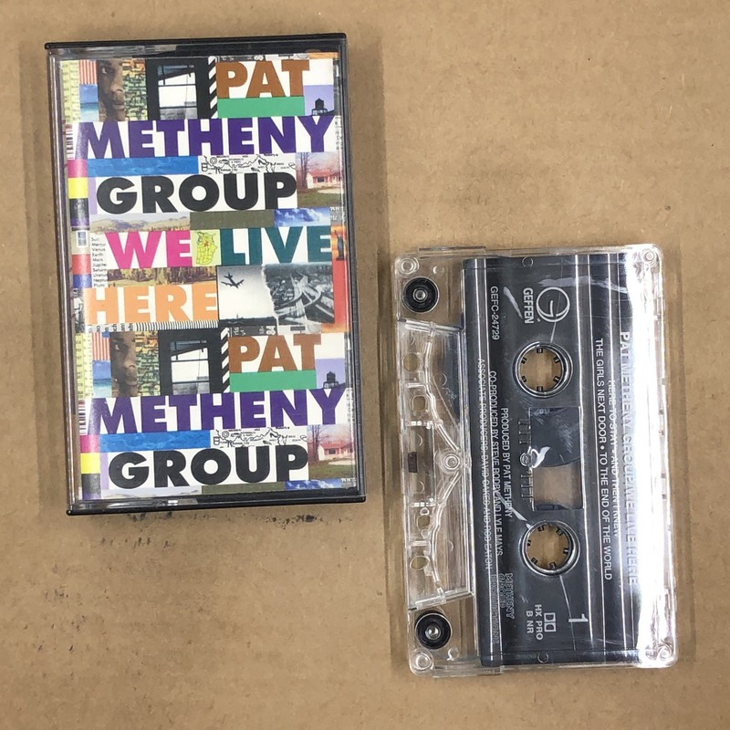 PAT METHENY GROUP Cassette Tape Jazz Fusion WE LIVE HERE LYLE MAYS