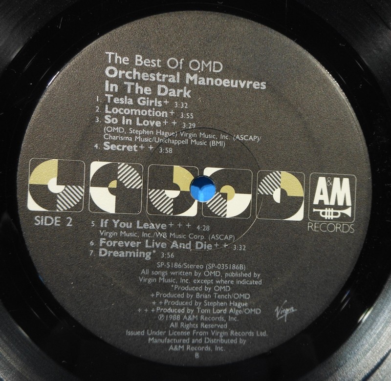 ORCHESTRAL MANOEUVRES IN THE DARK THE BEST OF OMD 1988 PLAYS GREAT! VG+/VG!!A gallery