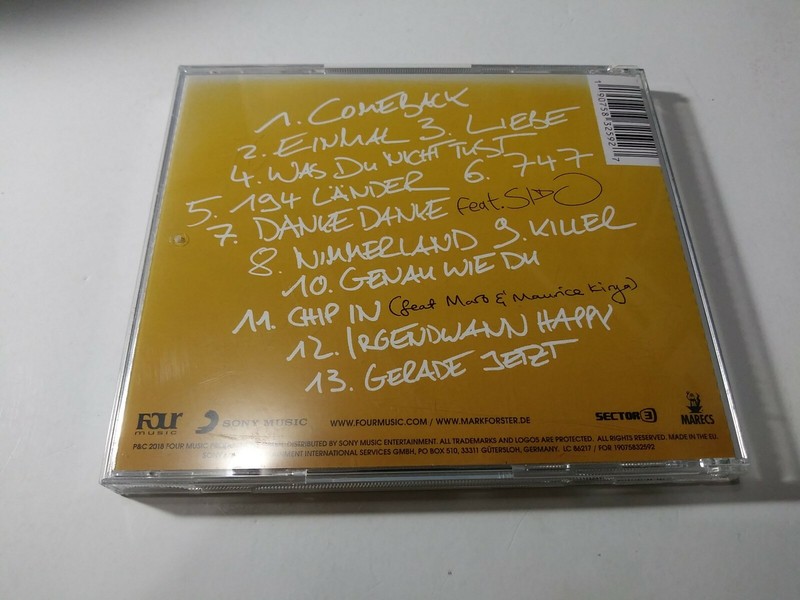 Mark Forster - Liebe Germany Import CD in Excellent Condition gallery