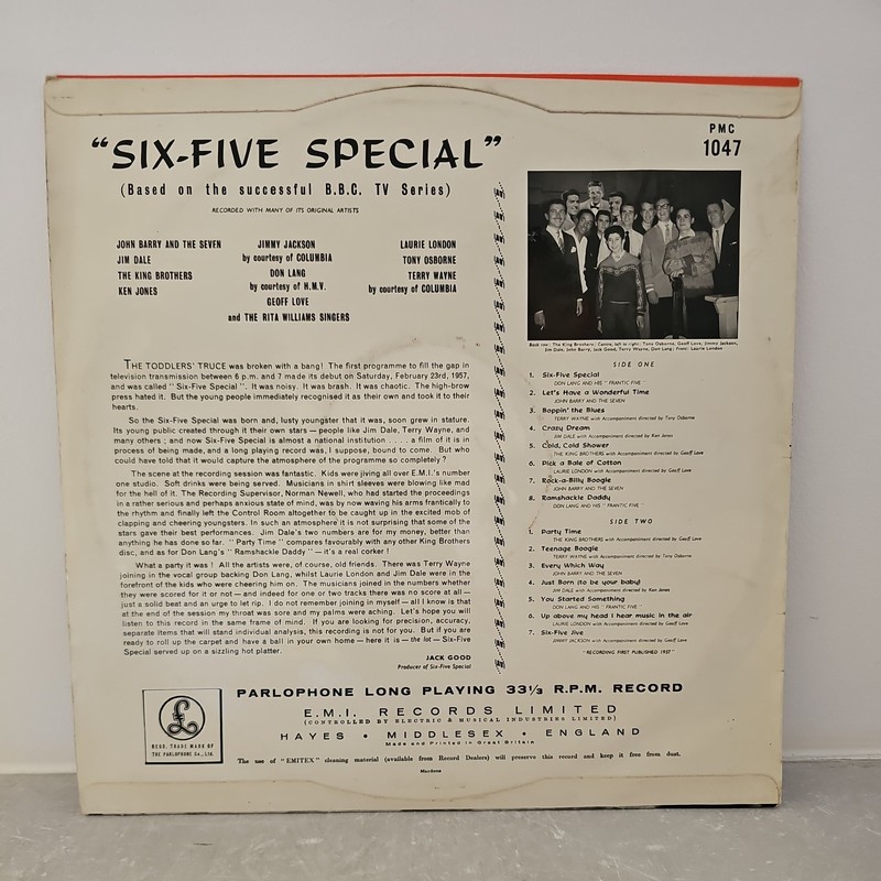 SIX FIVE SPECIAL original tv series rock n roll 🎶1957 Parlophone PMG 1047 Gold gallery