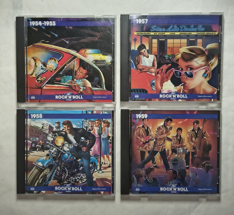 Lot +4) Time-Life The Rock ‘N Roll Era CD 1950’s ’54-55, ’57 ’58 & ’59