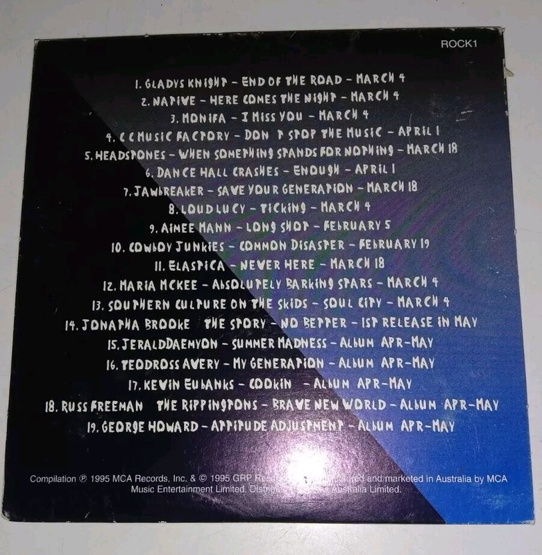 RARE PROMO ROCK SAMPLER CD DISC IS EXCELLENT CONDITION RARE PROMO ROCK CD 1995 gallery