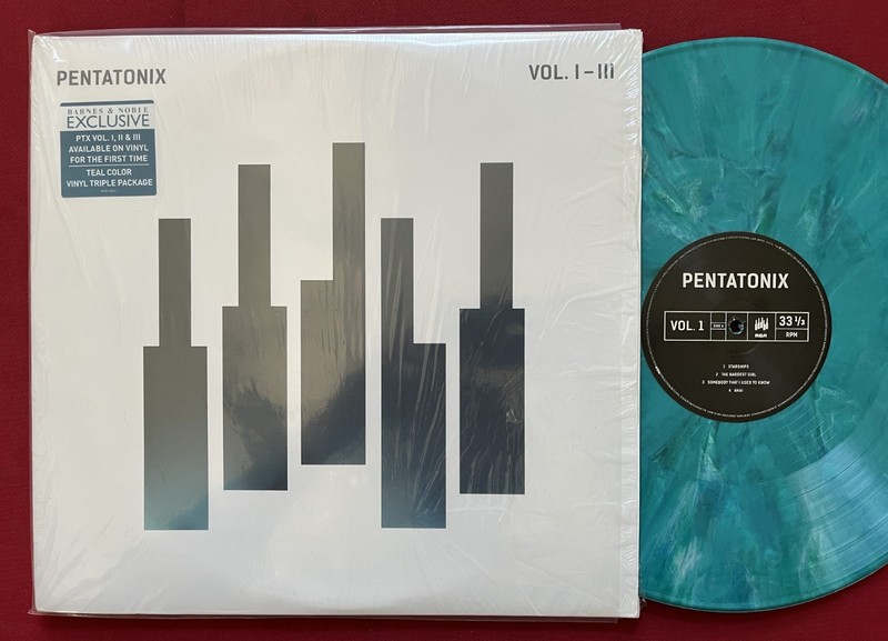 PENTATONIX VOL I-III 3 LP (2016) RARE LIMITED EDITION TEAL COLOR NM SHRINK HYPE
