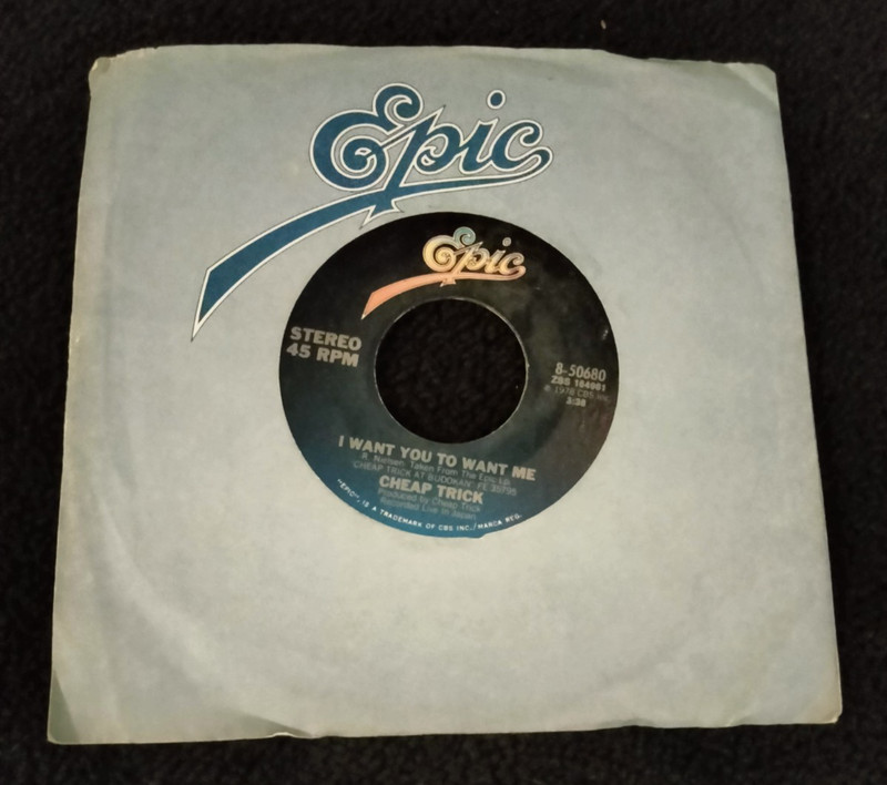 CHEAP TRICK ~ I WANT YOU TO WANT ME / CLOCK STRIKES TEN 7" EPIC RECORDS 45 RPM gallery