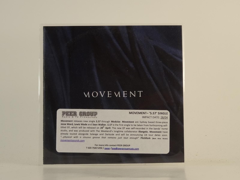 MOVEMENT 5 . 57 (H1) 2 Track Promo CD Single including Picture Sleeve MODULAR