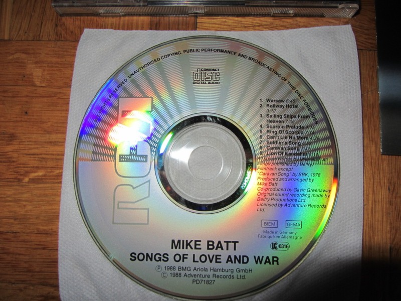 MIKE BATT Songs Of Love And War 1988 GERMANY RCA CD album gallery