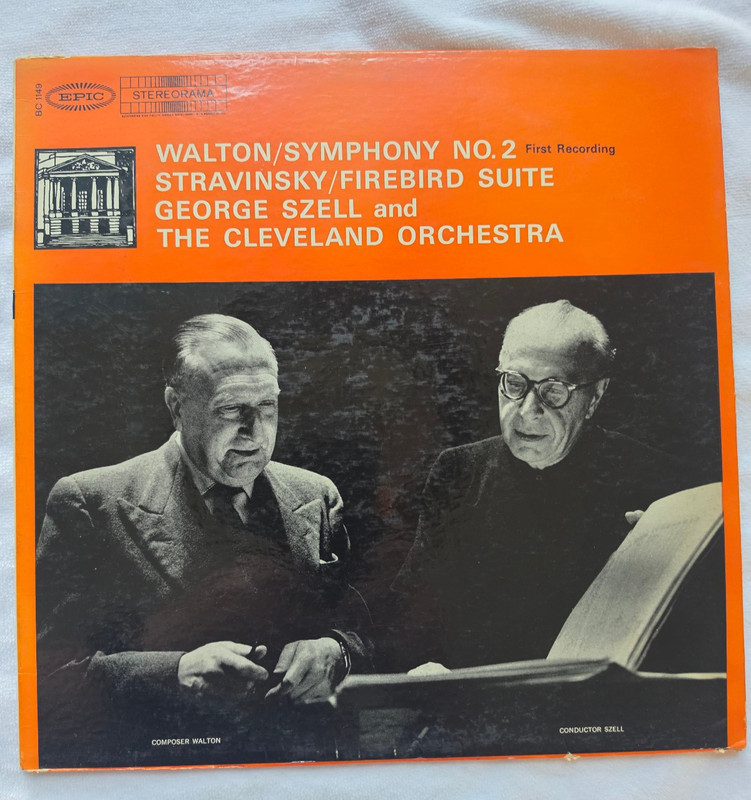 WALTON/SYMPHONY NO2- STRAVINSKY/FIREBIRD SUITE, George Szell EPIC BC1149