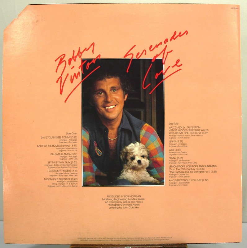 12" 33 RPM STEREO LP - ABCD-957 - BOBBY VINTON - SERENADES OF LOVE (1976) gallery