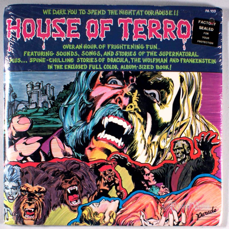 House of Terror! (1982) [SEALED] 2-LP Vinyl + BOOK • Halloween, Dracula, Wolfman