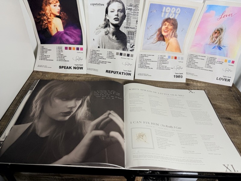 Swiftie Combo: TTPD Vinyl (Notebook Edition) + Set Of 4 Posters Eras gallery