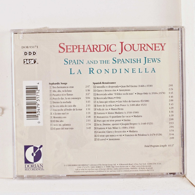 La Rondinella - Sephardic Journey: Spain and the S... (CD 1999) gallery