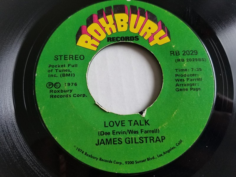 JIM GILSTRAP - Love Talk / Love Talk 1976 FUNK SOUL 7" Roxbury Records gallery