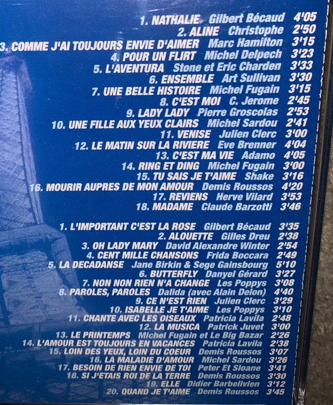 BONJOUR LA FRANCE CD’s~VOL 1 & VOL 2~(2 CD’s In Each Volume) gallery