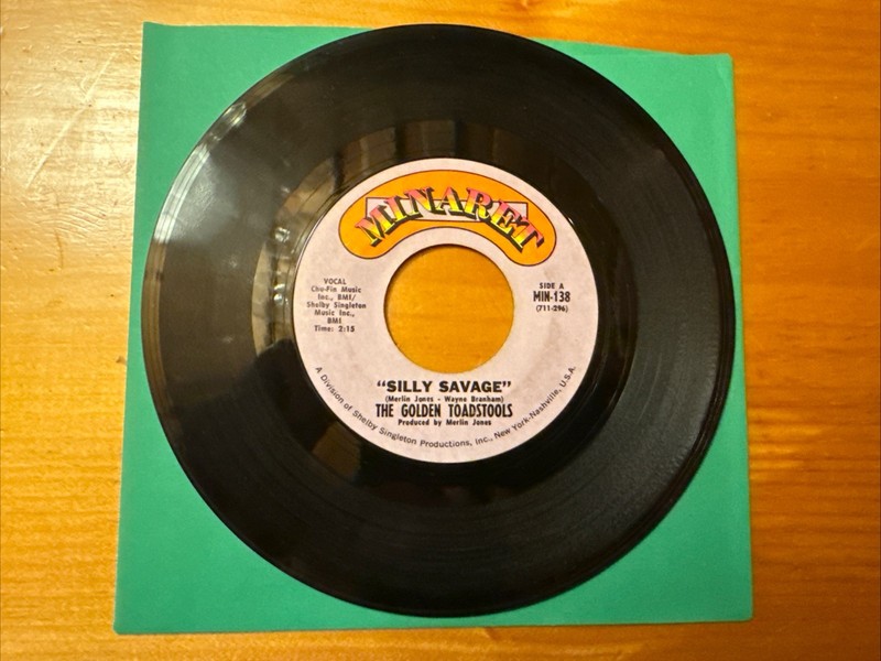 Golden Toadstools ‎– Silly Savage/Weeping River ‘68 Minaret MIN-138 45 Vinyl VG+