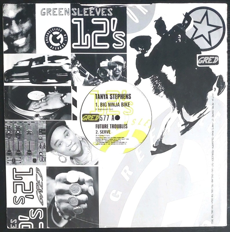 Tanya Stephens «Big Ninja Bike» UK 1997 Greensleeves Label 12″ 45rpm Single