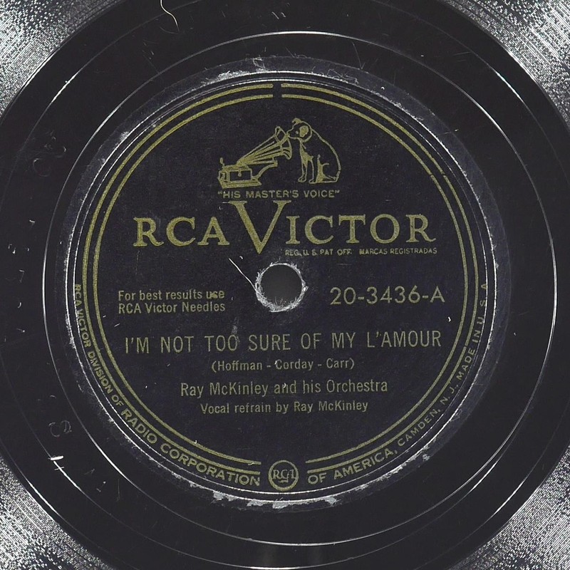 RAY MCKINLEY Not Sure L’Amour / Wanna Loved RCA VICTOR 20-3436 VG 78 10″ 1949