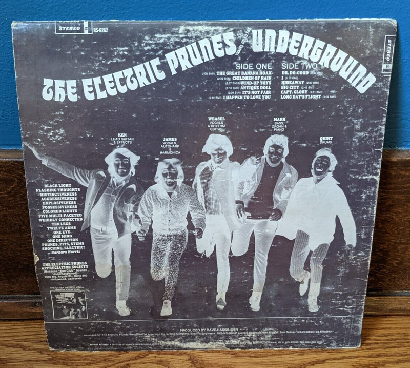 THE ELECTRIC PRUNES Underground 1967 Reprise Tri-Color 6262 LP Record 1st Press gallery