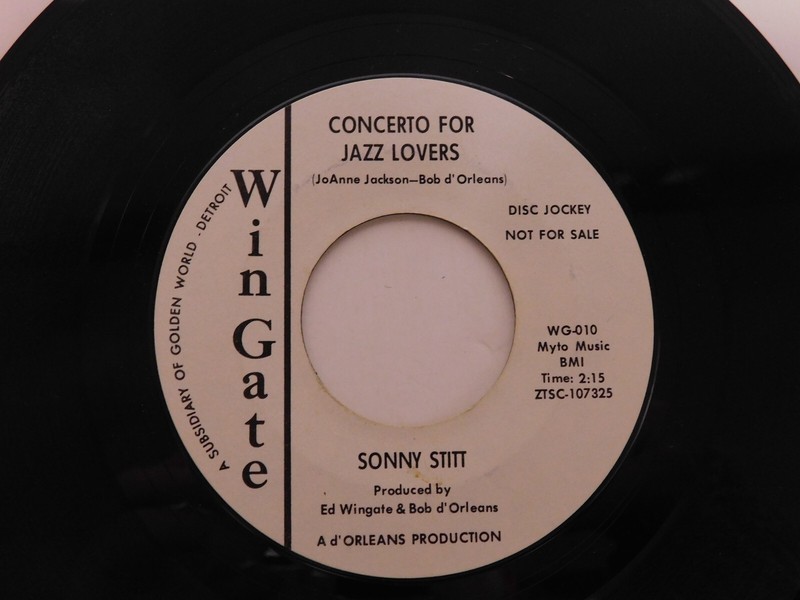 Sonny Stitt jazz 45 Just Dust bw Concerto For Jazz Lovers on WinGate