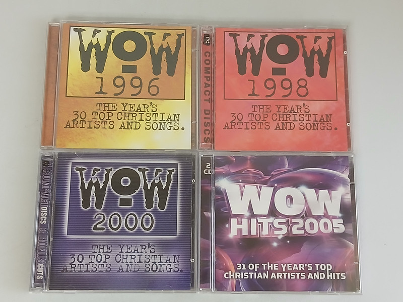 WOW HITS 1996 1998 2000 2005 Christian Music Compilation 2-Disc CD Sets Lot of 4