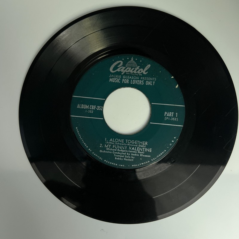 Vinyl 45 RPM Record – Jackie Gleason Presents Music For Lovers / Alone Together