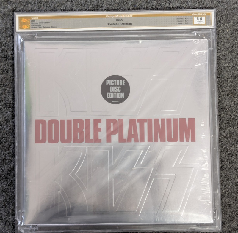 KISS Double Platinum Picture Disc 2LP Limited Edition KISS VMG GRADED 8