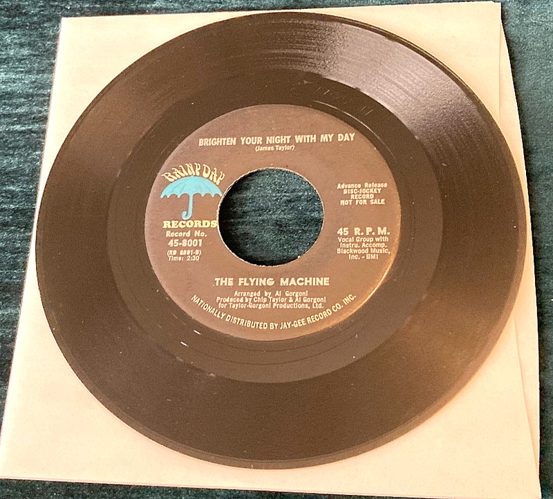 The Flying Machine (w/James Taylor): Brighten Your…/Night Owl 45 PROMO VG