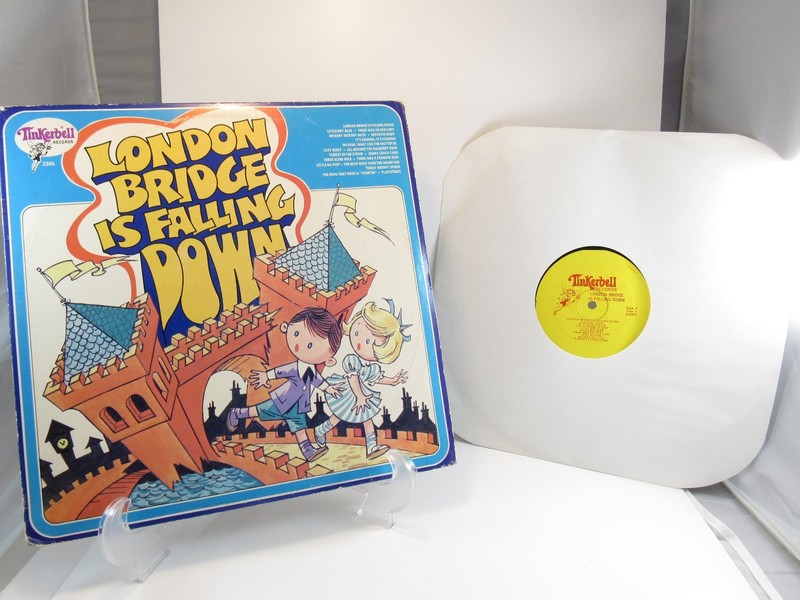 London Bridge Is Falling Down LP Record 3306 Tinkerbell Kids Music 33RPM