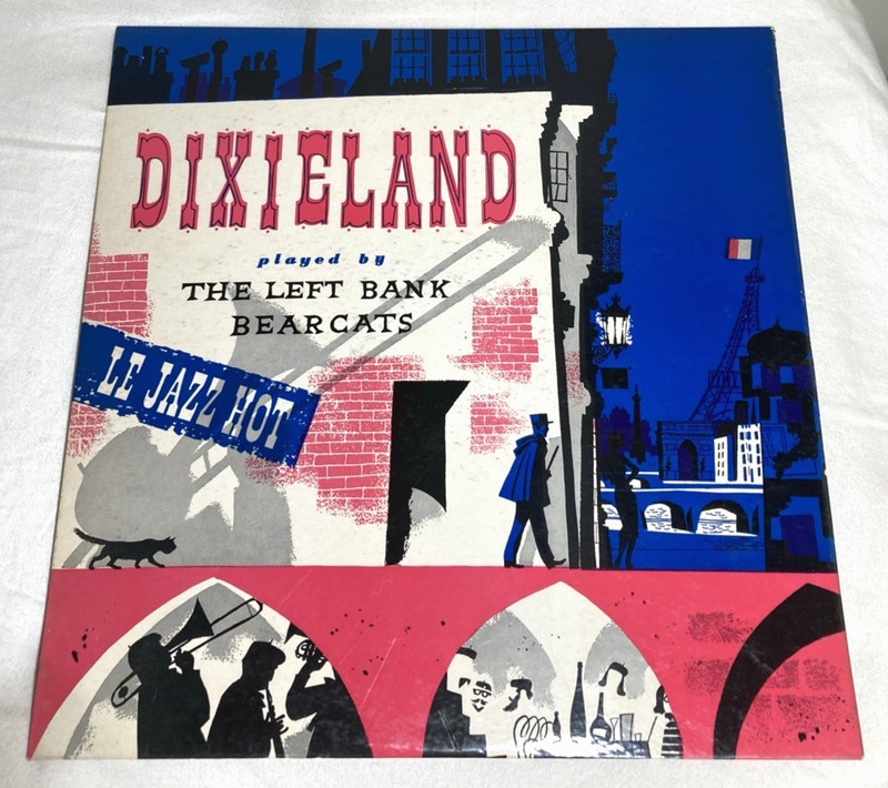 The Left Bank Bearcats – Dixieland – 12″ Vinyl LP Somerset P-1400 Mono 1958 VG+