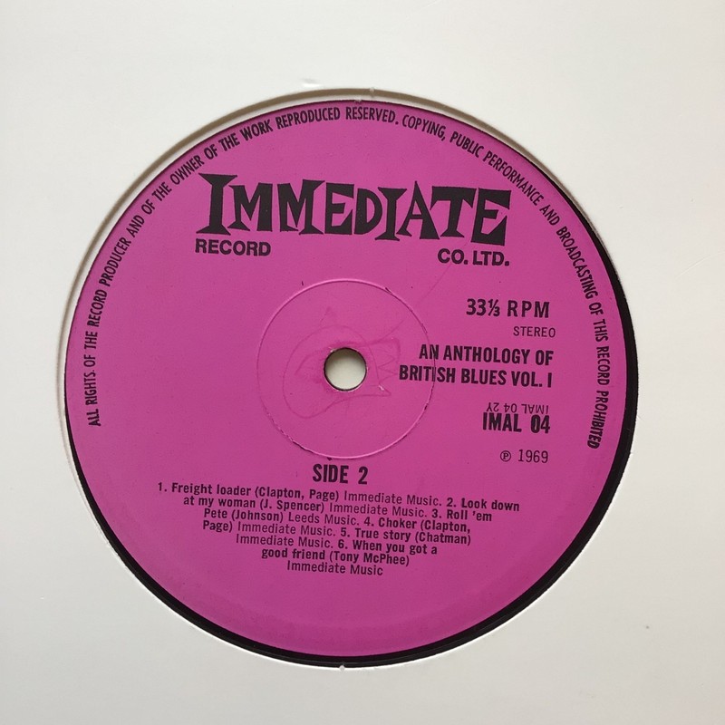 VARIOUS - AN ANTHOLOGY OF BRITISH BLUES VOL. 1 - 2 UK LP SET - 1969 - IMAL 03/04 gallery