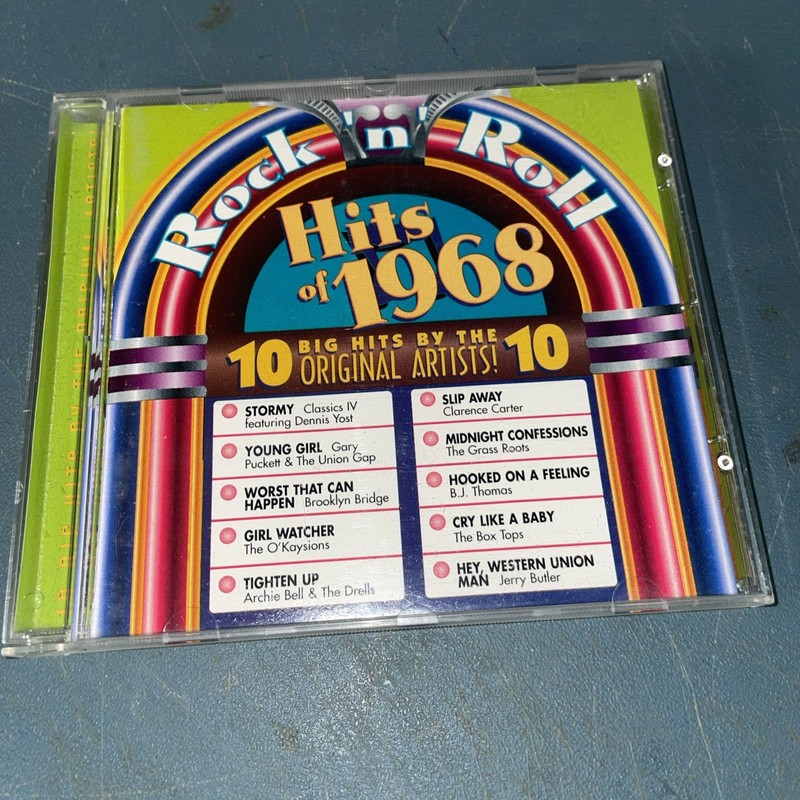 ROCK N’ ROLL HITS Of 1968 ORIGINAL ARTIST (1999 CD) 10 Tracks Very Good