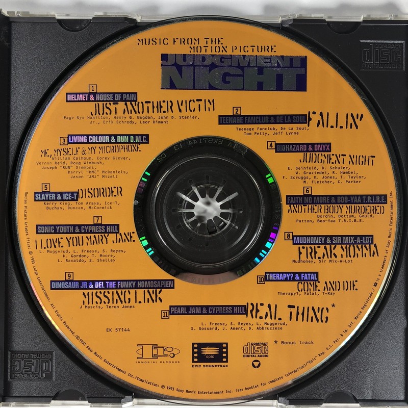 JUDGEMENT NIGHT Soundtrack CD Rap Metal Grunge Mashup Cypress Hill De La Soul + gallery