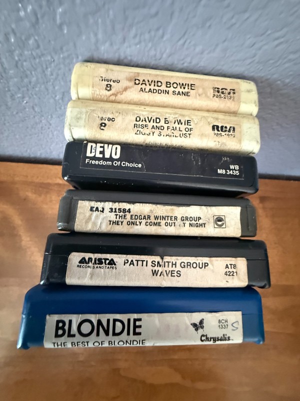 David Bowie Ziggy Aladdin Sane 8-Track Lot of 6 Devo Blondie Patti Smith Tested