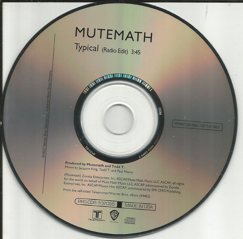 MUTEMATH Typical w/ RARE RADIO EDIT PROMO DJ CD single USA Mute math 2007 MINT