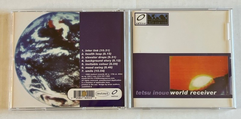tetsu inoue – WORLD RECEIVER CD / Ambient/ Instinct Label