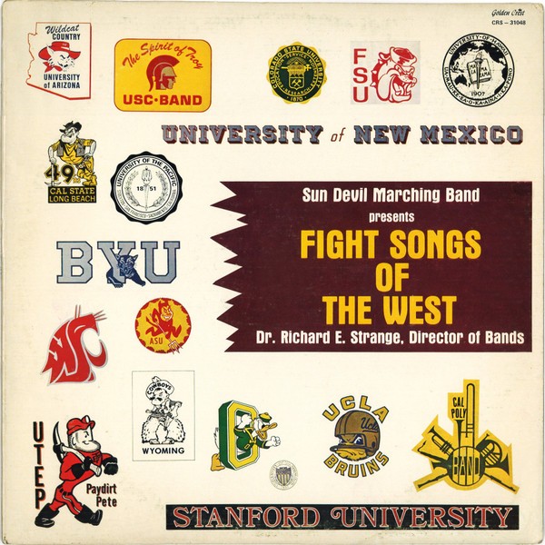 Sun Devil Marching Band – Fight Songs of the West 1978 LP, Album Golden Crest Re