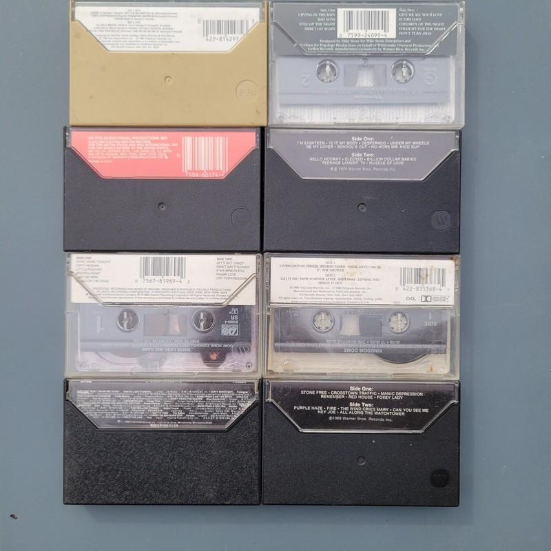 Lot of 14 Multiple Genre Music 60s & 70s Cassette Tapes Kiss, Whitesnake, Empire gallery