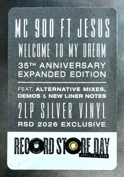 MC 900 Ft Jesus Welcome To My Dream 35th Anniversary silver vinyl lp RSD 2026 gallery