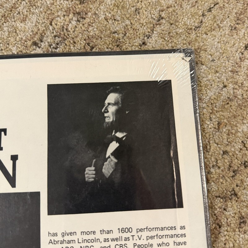 NEW! SEALED Richard Blake A LOOK AT LINCOLN LP Spoken Word ABRAHAM LINCOLN gallery