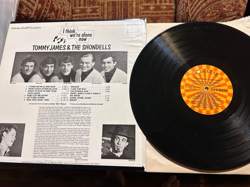 TOMMY JAMES & SHONDELLS "I Think We're Alone Now" orig Roulette SR25353 LP nice gallery