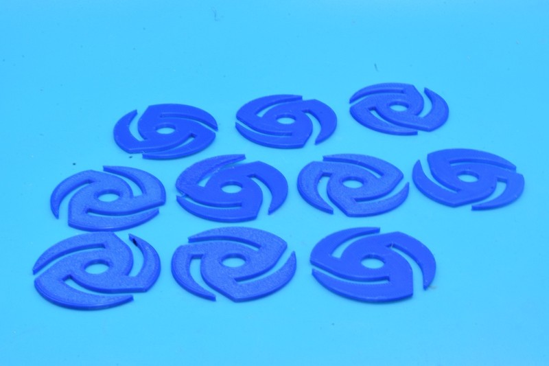 100x NEW 45 RPM Record Adapters Blue Snap-In Spindle Inserts 7″ Free US Ship
