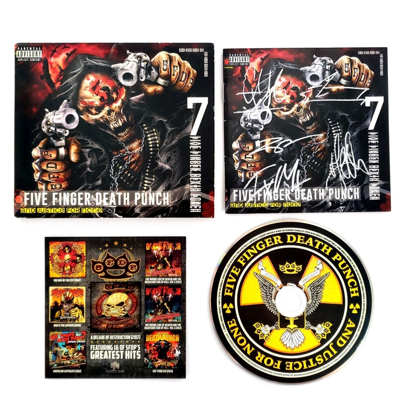 And Justice For None by Five Finger Death Punch CD Signed Autographed Booklet
