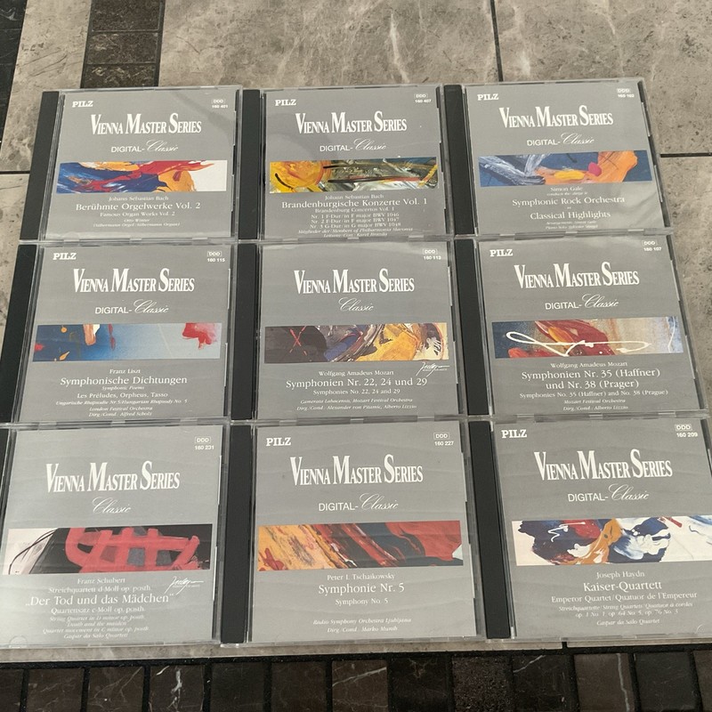 Lot of 9 Pilz Vienna Master Series Classical Music CDs Haydn Mozart Bach CD