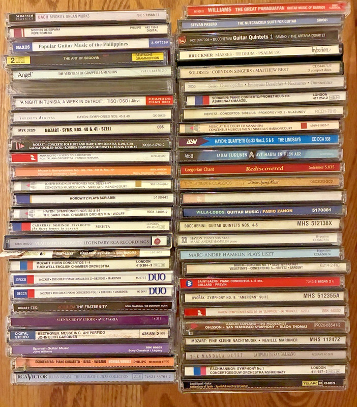 Lot 55 Classical CDs Mozart Guitar Horowitz Haydn Bach Chopin Scriabin ++++