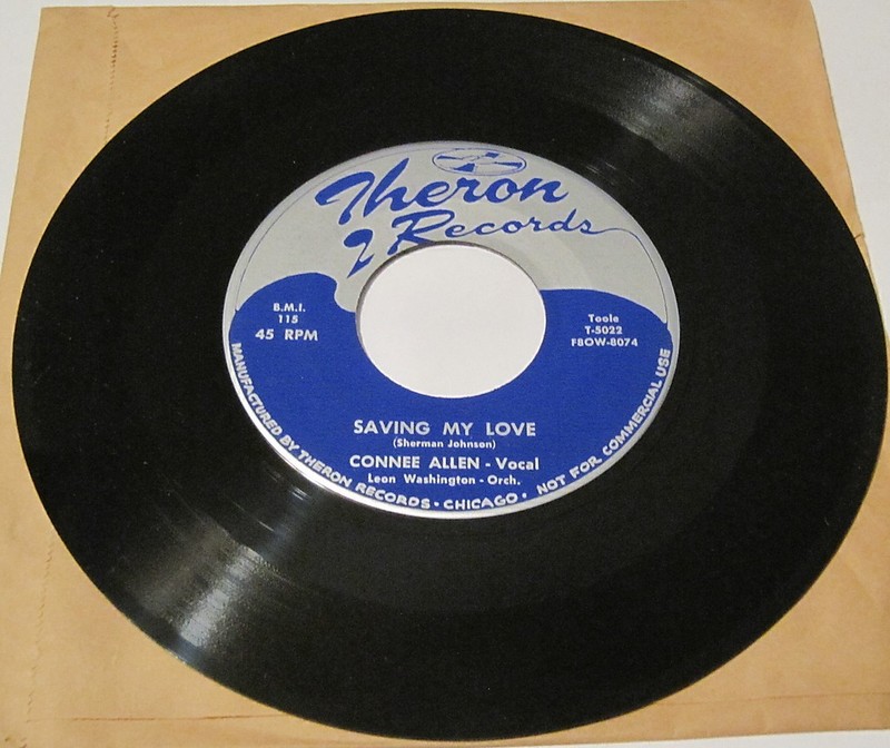 CONNEE ALLEN Saving My Love / What Jolly Folks 45 Theron 1955 LEON WASHINGTON NM gallery