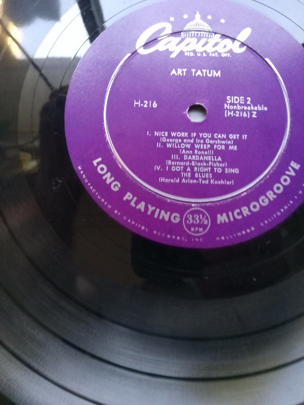 Art Tatum – Art Tatum ~ 1950 10" Vinyl LP Capitol Records H-216 Jazz EXC. gallery